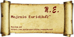 Mojzsis Euridiké névjegykártya
